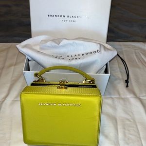 Neon yellow/green nylon mini Kendrick trunk purse.
